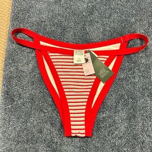 Wild Fable Red Blue and White Striped Bikini Bottom